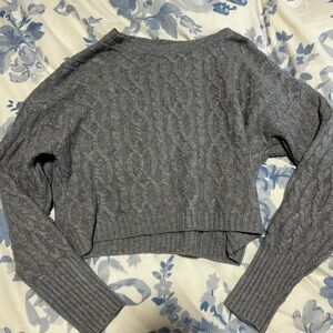 Wild Fable Charcoal Cable Knit Sweater